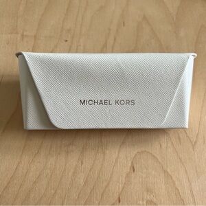 Michael Kors Hard Eye Glass Case Flip Over Snap Shut Case White Case ONLY